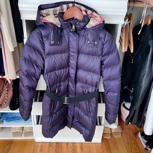 Burberry girls winter puffer coat